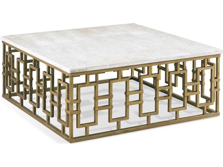 Sherrill Occasional Masterpiece Infinity Channel Square Gold Coffee Table