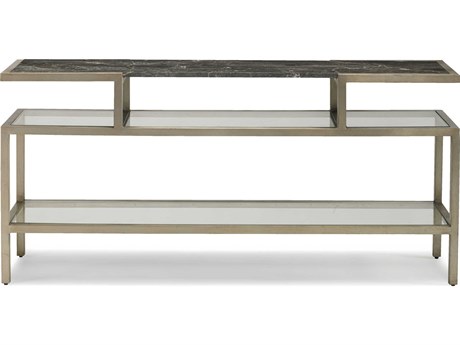 Sherrill Occasional Masterpiece Rectangular Glass Infinito Champagne Gold Cocktail Table