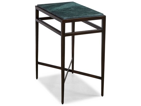 Sherrill Occasional Masterpiece Francisco Rectangular Marble Tikal Green Aged Bronze Accent Table