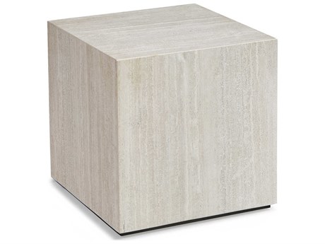 Sherrill Occasional Masterpiece Berto Square Marble Grey Silver Coffee Table