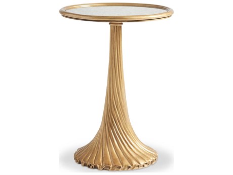 Sherrill Occasional Voyage Maison Mia Round Mirror Gold Accent Table