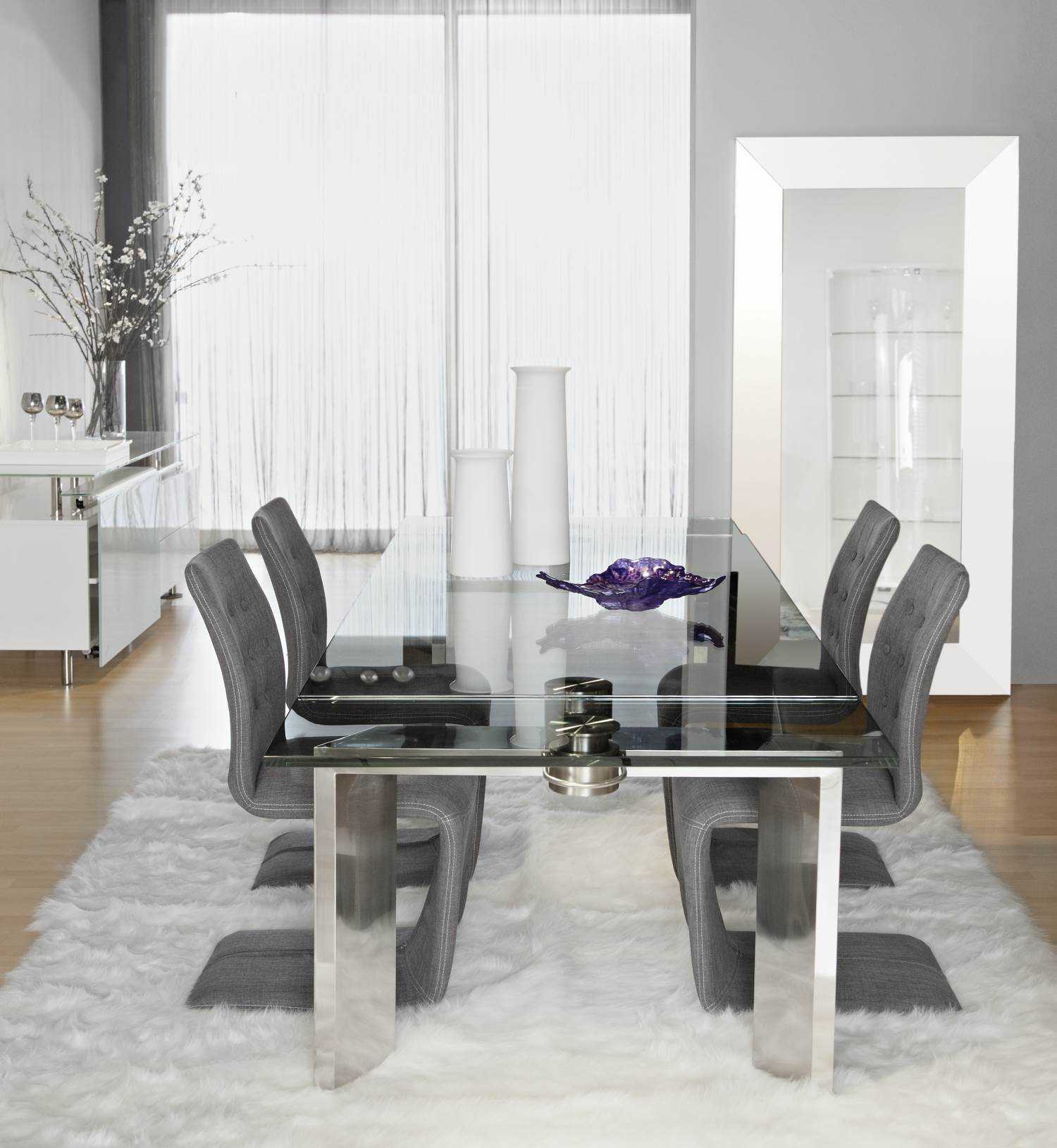 Star International Furniture Ritz Mo Dining Room Set SIFE2402XT3STLSET4