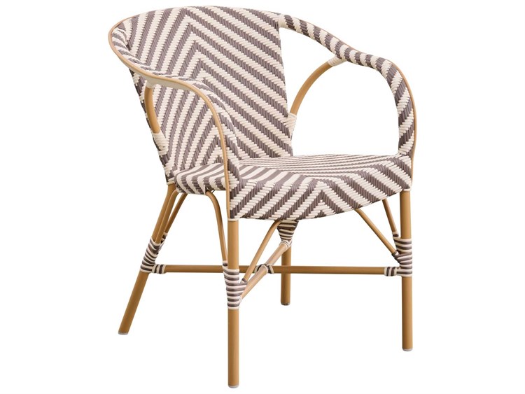 Sika Design Alu Affaire Madeleine Cappuccino Ivory Almond Aluminum Polypropylene Dining Chair