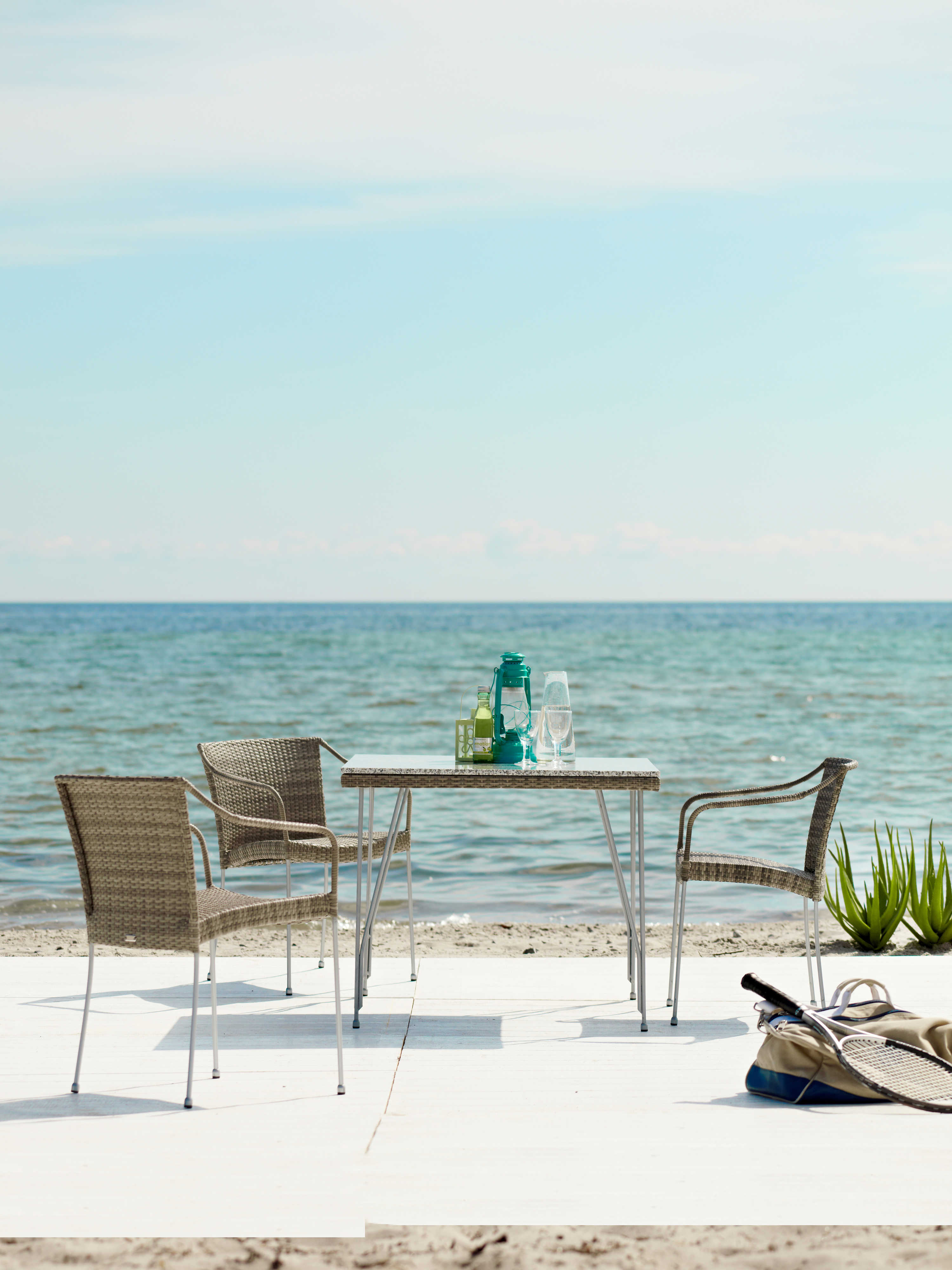 Sika Design Avantgarde Wicker Teak Grey Pluto Lowback Stackable Dining