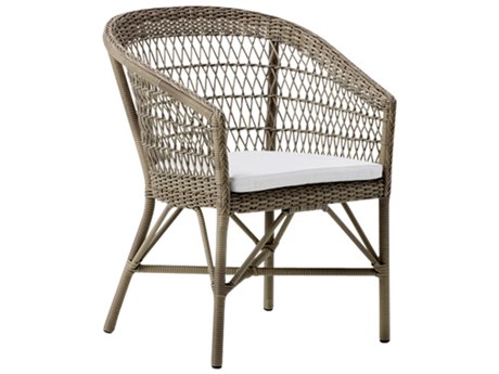 Sika Design Georgia Garden Wicker Antique Cushion Emma Stackable Dining Arm Chair