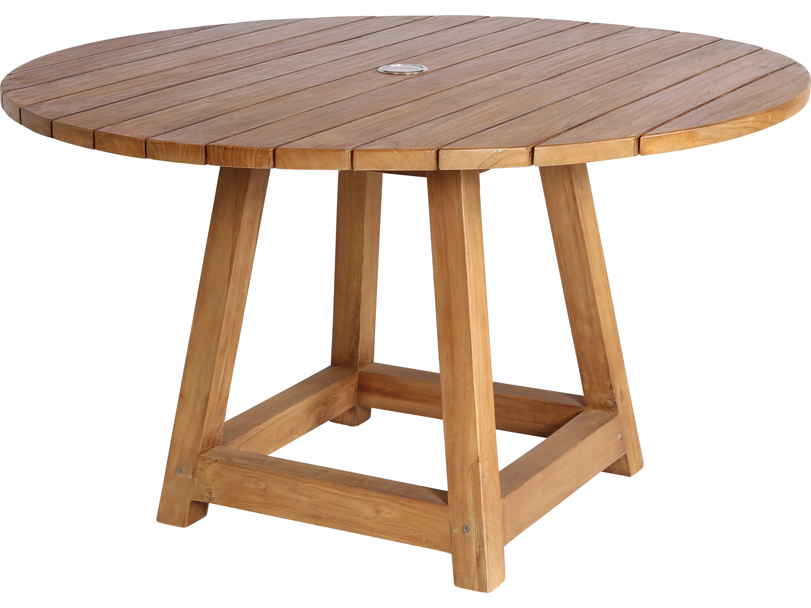 teak patio table with umbrella hole