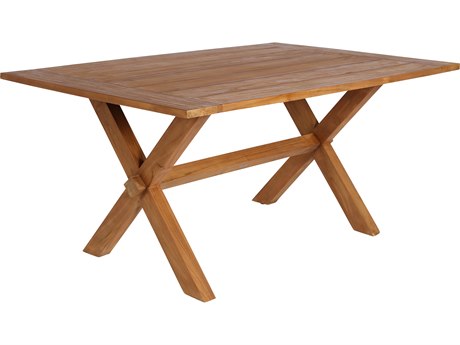Sika Design Teak Natural Brown Colonial 63''W x 39''D Rectangular Dining Table