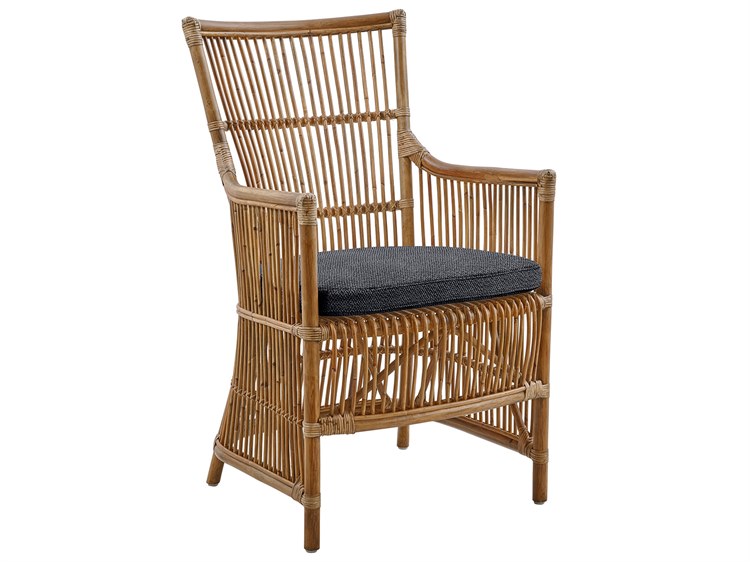 Sika Design Originals Antique Wicker Cushion Dining Chair in Youtoo Dark Grey