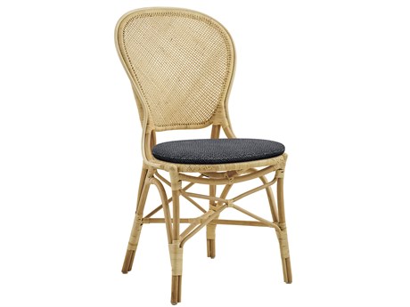 Sika Design Originals Natural Aluminum Wicker Cushion Dining Chair in Youtoo Dark Grey