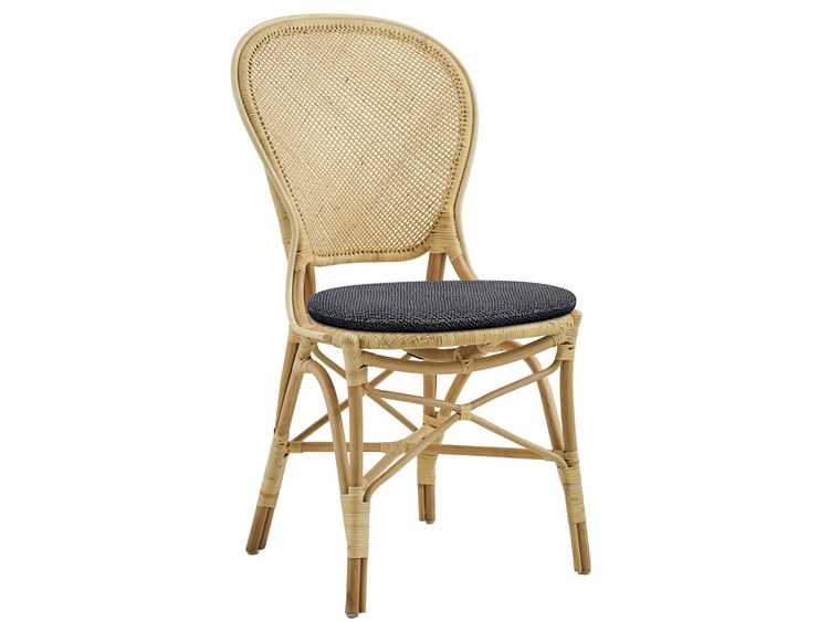 Sika Design Originals Natural Aluminum Wicker Cushion Dining Chair in Youtoo Dark Grey