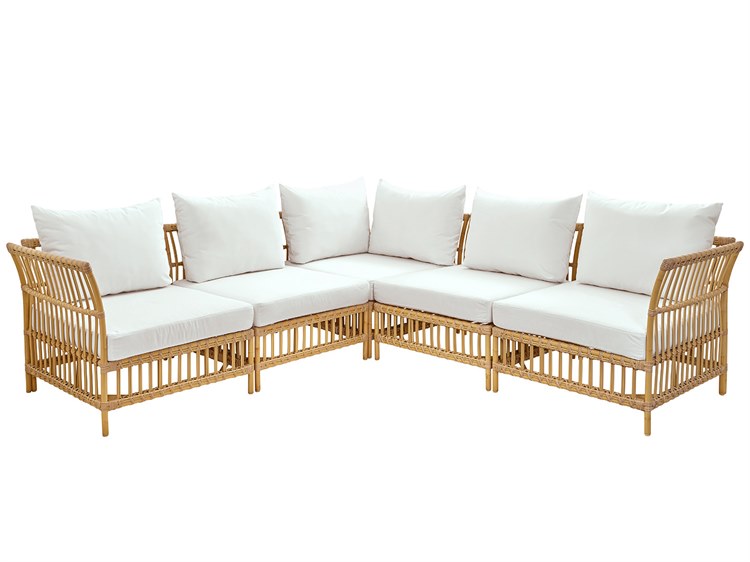 Sika Design Exterior Natural, Tempotest Canvas White Aluminum Cushion Sofa