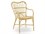 Sika Design Exterior Aluminum Dove White Margaret Stackable Dining Arm Chair  SIKSDE103DO