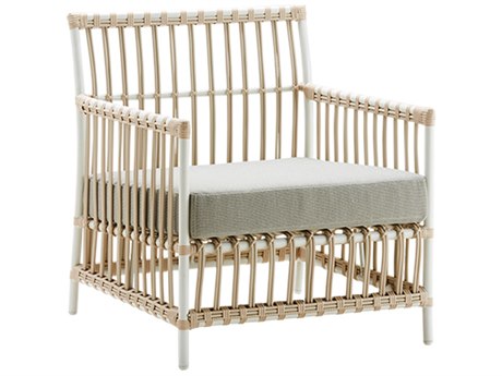 Sika Design Exterior Aluminum Dove White Cushion Caroline Lounge Chair