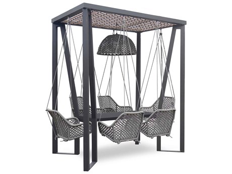 Skyline Design Horizon Aluminum; Rope Aluminum Dining Set