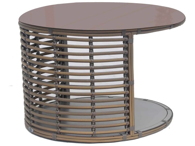 Skyline Design Ruby Kubu Mushroom Aluminum Oval Dining Table
