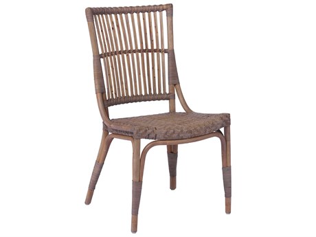 Sika Indoor Originals Piano Rattan Gray Side Dining Chair