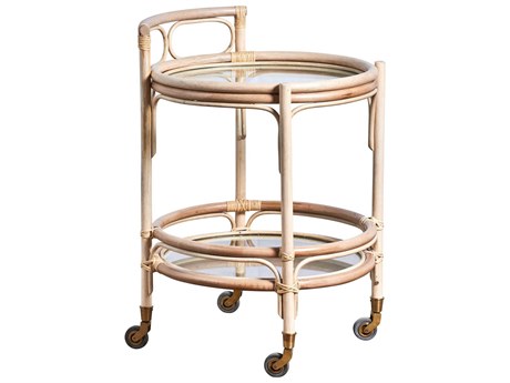 Sika Indoor Originals Glass White Trolley Bar Cart
