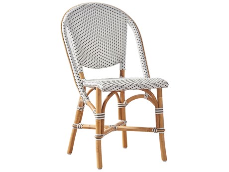 Sika Indoor Affaire Sofie Bistro Rattan White Side Dining Chair