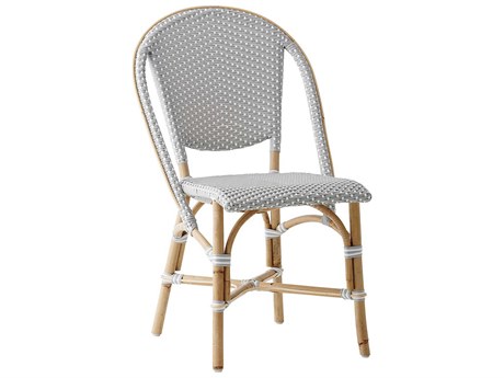 Sika Indoor Affaire Sofie Bistro Rattan Gray Side Dining Chair