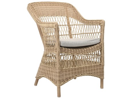 Sika Indoor Georgia Garden Charlot Gray Fabric Accent Chair with Cushion