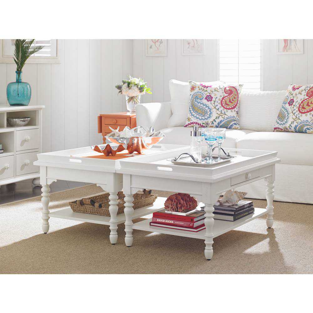 Stanley Furniture Coastal Living Retreat Saltbox White 29'' x 22'' Rectangular Chesapeake Table