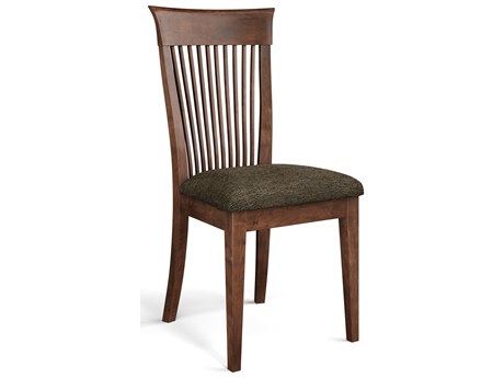 Saloom Lewis Beech Wood Brown Upholstered Armless Dining Chair