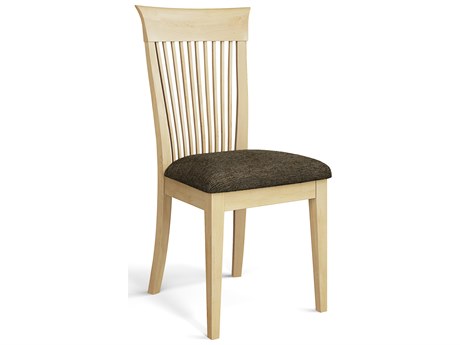 Saloom Lewis Beech Wood Brown Upholstered Armless Dining Chair