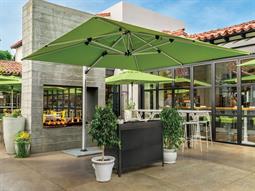 Commercial 11 To 12 Foot Umbrellas Polaris Aluminum 11 5 Crank Lift Offset Square Umbrella