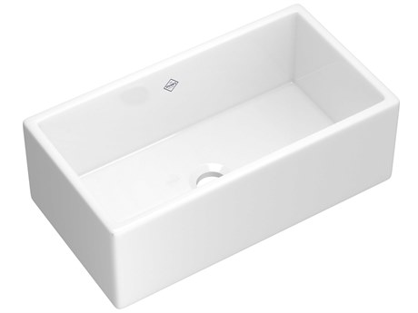 Shaws Shaker White 33" Single Bowl Farmhouse Apron Front Kitchen Sink