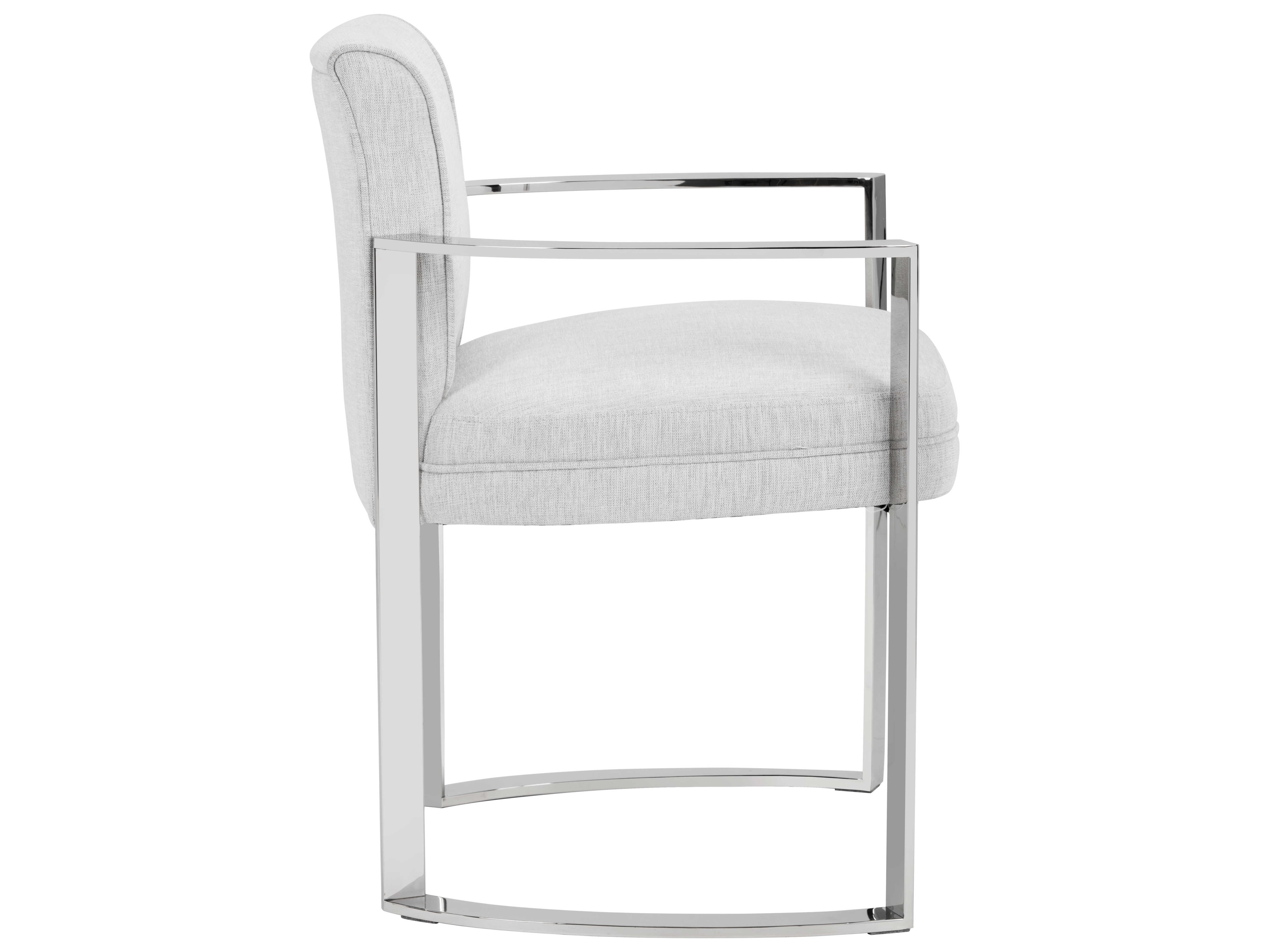 Sunpan Rochester Polished Stainless Steel Hemingway Marble / Arm Dining