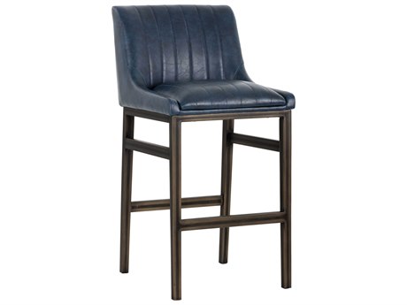 Sunpan Irongate Halden Vintage Blue Rustic Bronze Bar Stool