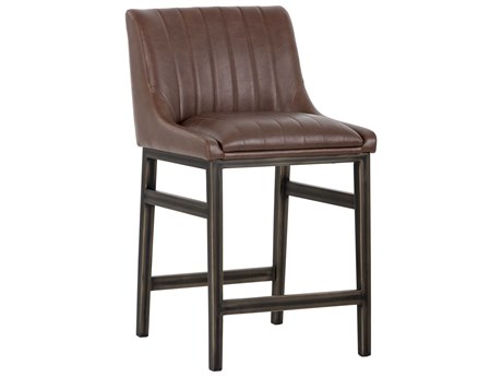 Sunpan Irongate Halden Vintage Cognac Rustic Bronze Counter Stool