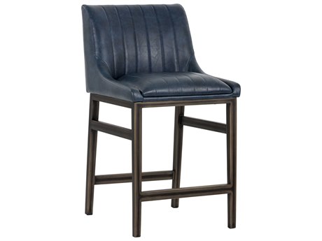 Sunpan Irongate Halden Vintage Blue Rustic Bronze Counter Stool