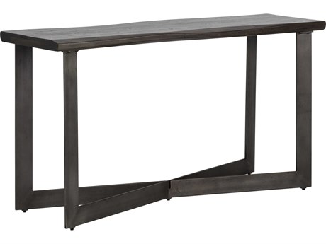 Sunpan Marley Rectangular Wood Brown Antique Gunmetal Console Table