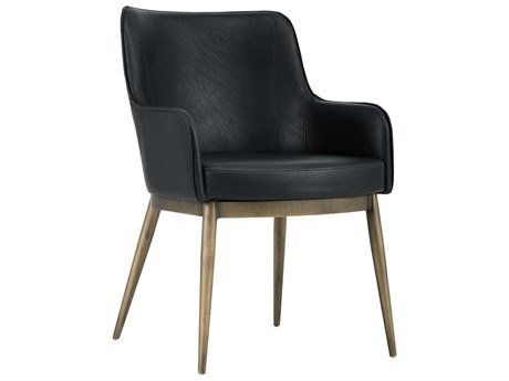 Sunpan Irongate Franklin Black Arm Dining Chair