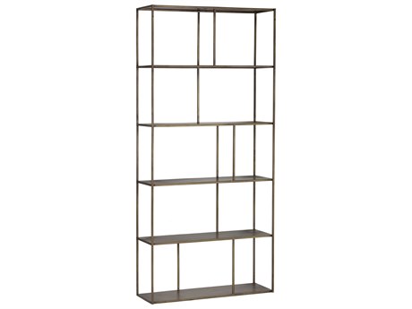 Sunpan Mixt Gold Antique Brass Bookcase