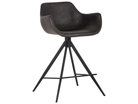 Sunpan Junction Owen Swivel Town Grey Black Counter Stool