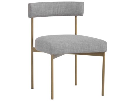 Sunpan Zenn Gold Upholstered Armless Dining Chair