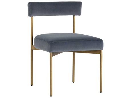 Sunpan Zenn Seneca Dining Chair Velvet Slate