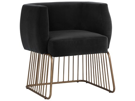 Sunpan Mixt Gala Gray Upholstered Arm Dining Chair