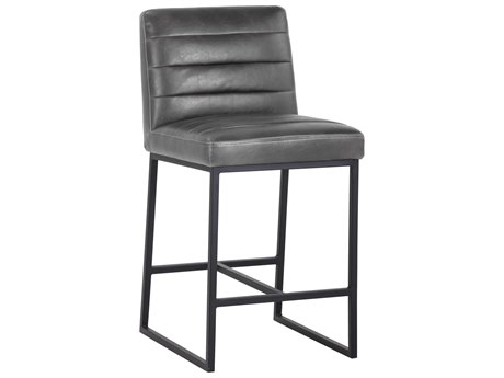 Sunpan 5west Spyros Overcast Grey Black Counter Stool