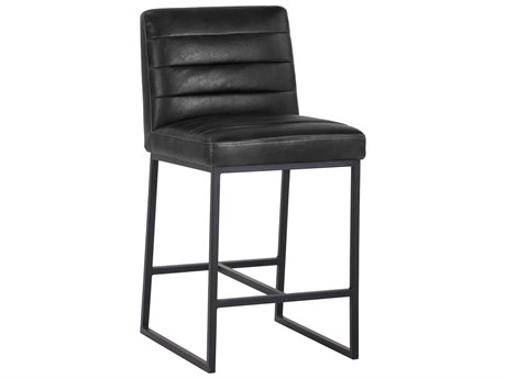 Sunpan 5west 18.5" Spyros Counter Stool Coal Black