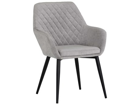Sunpan Urban Unity Jayna Gray Upholstered Arm Dining Chair