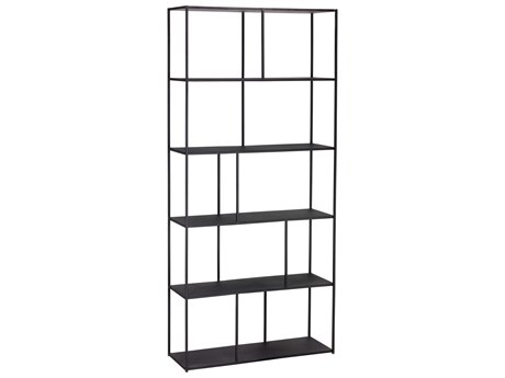 Sunpan Mixt Matte Black Bookcase