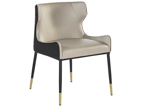 Sunpan Ikon Gianni Beige Arm Dining Chair