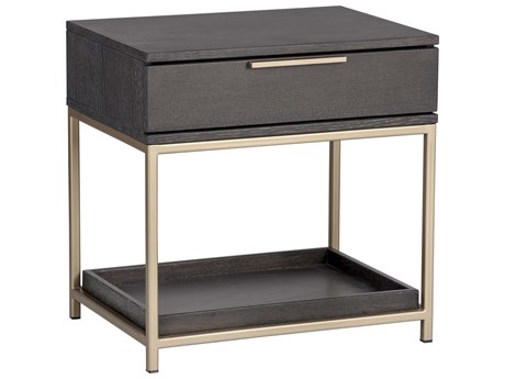 Sunpan Artezia Rebel 1-Drawer Gray Oak Wood Nightstand