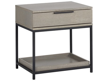 Sunpan Artezia Rebel 1-Drawer Beige Oak Wood Nightstand