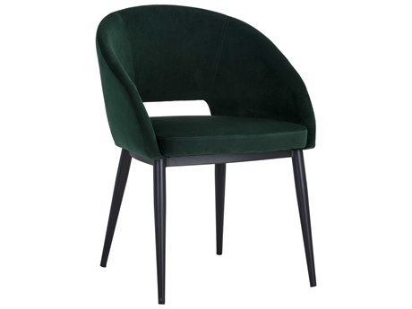 Sunpan Urban Unity Thatcher Green Upholstered Arm Dining Chair