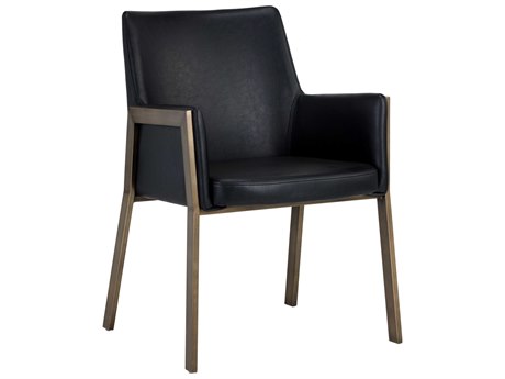 Sunpan Ikon Bernadette Black Arm Dining Chair
