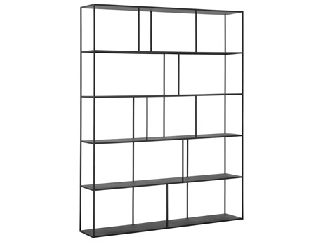 Sunpan Mixt Matte Black Bookcase